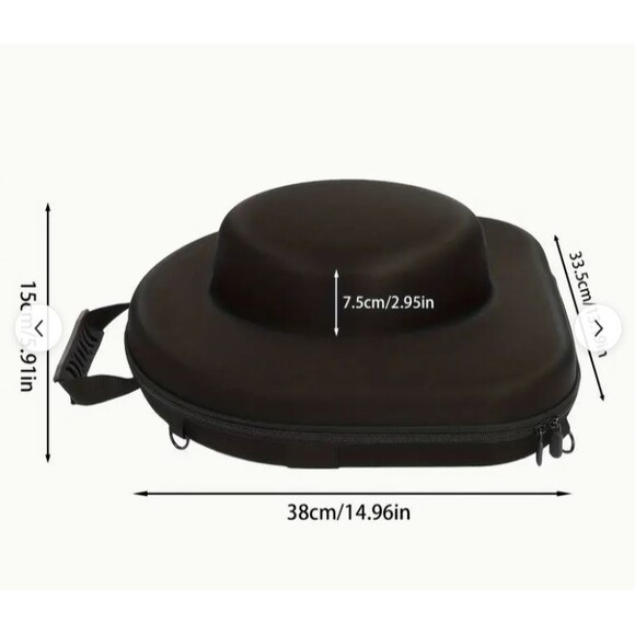 Travel Box Hat Carrier - Large Panama Fedora Cowboy Hats Crush-Proof Case Unisex - Picture 4 of 5